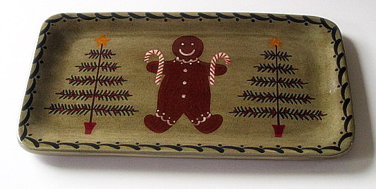 Large Tray with Gringerbread man